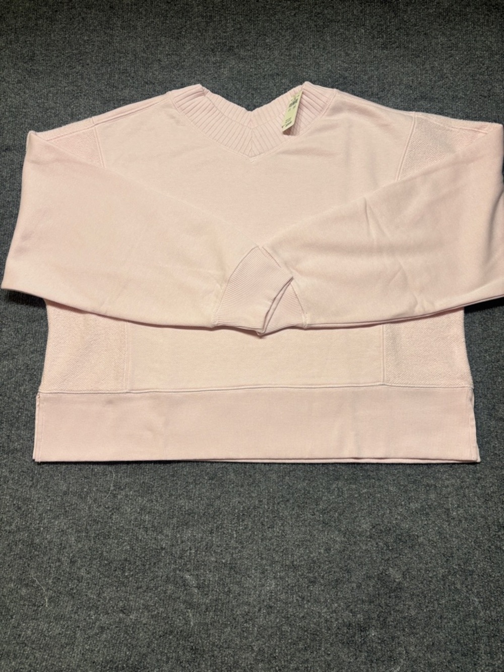 Aerie Apres-Chill Sweatshirt Large NWT Pink Petal Cozy Textured Pullover - Picture 11 of 12